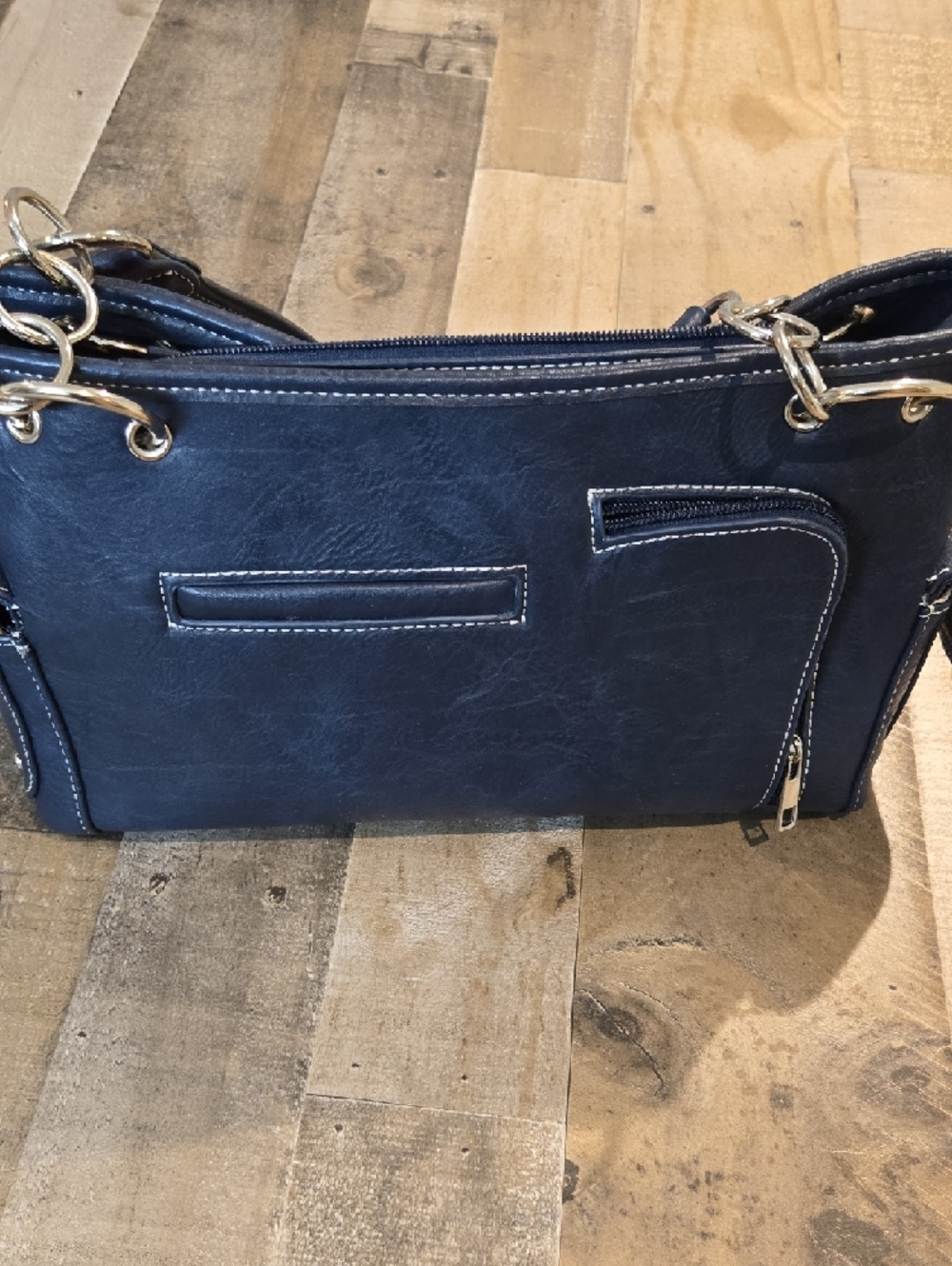 Patriotic Navy, Red & White Studded Handbag - Picture 6 of 9